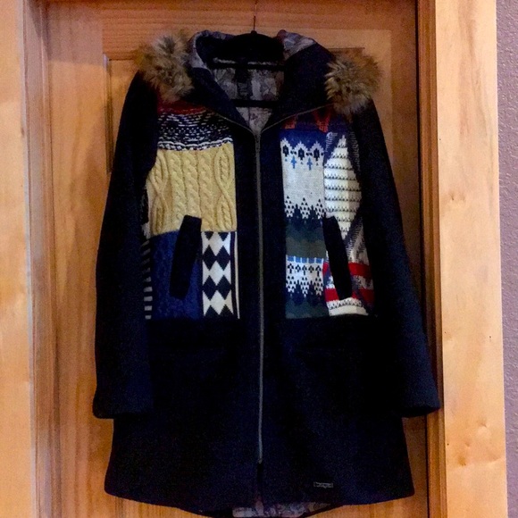 Desigual Wool Coat - Picture 1 of 4